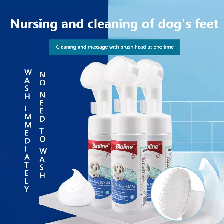 Health Massage Dog Cleaning Foam Cleaner With Brush Paw Wash Dog