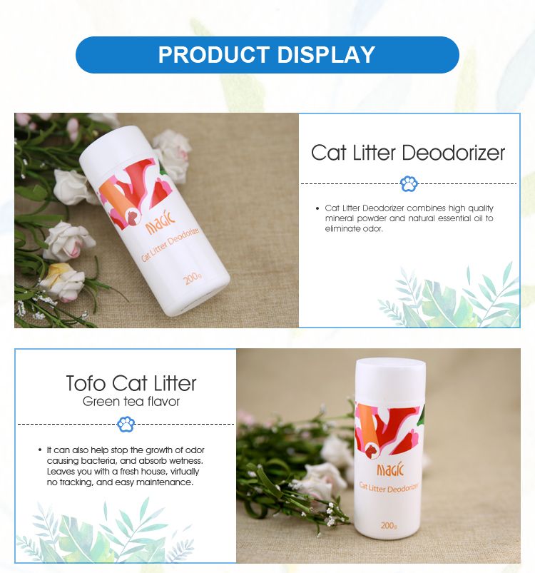 Prevent Growth Odor-Causing Bacteria Cat Litter Deodorizer Cat Litter Deodorant Powder